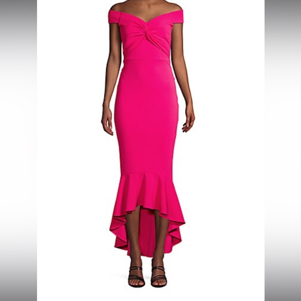 Quiz off the shoulder gown